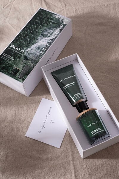 Bougies parfumées, Bougie parfumée et crème pour les mains, SKOG, Vert