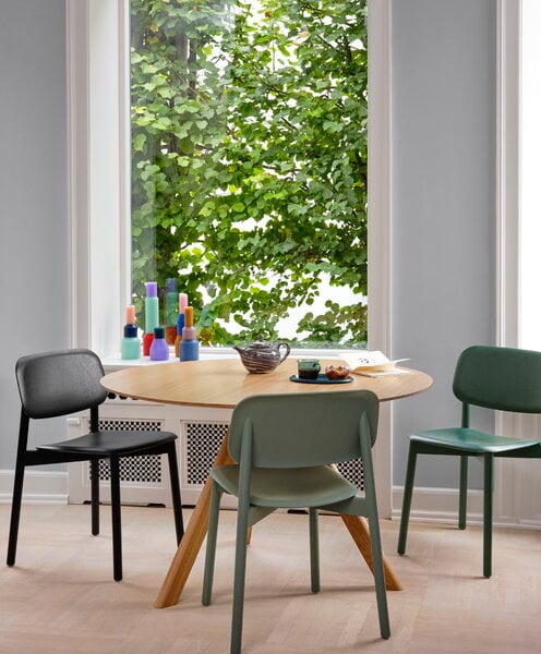 Dining chairs, Soft Edge 60 chair, dusty green, Green