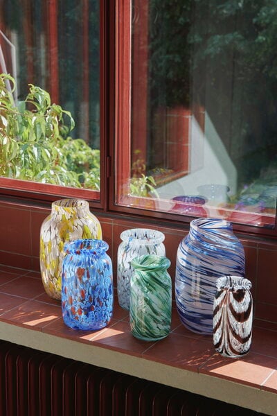 Vaser, Splash vas, 30 cm, ljusrosa - gul, Gul