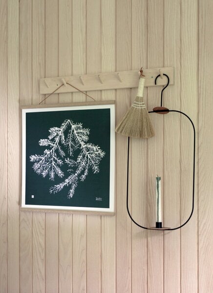 Posters, Spruce Branch poster, 50 x 50 cm, forest green, White