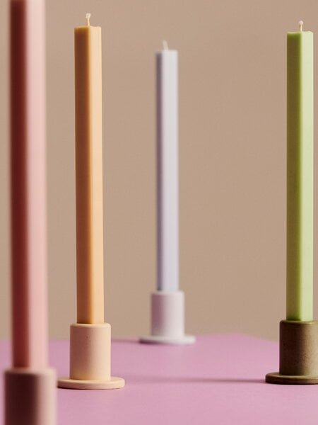 Candleholders, Tube candleholder, S, concrete, light pink, Pink