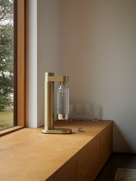 Soda makers, Brus carbonator, brushed brass, Gold