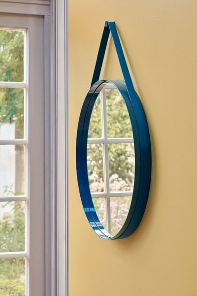 Wall mirrors, Strap mirror, No 2, large, blue, Blue