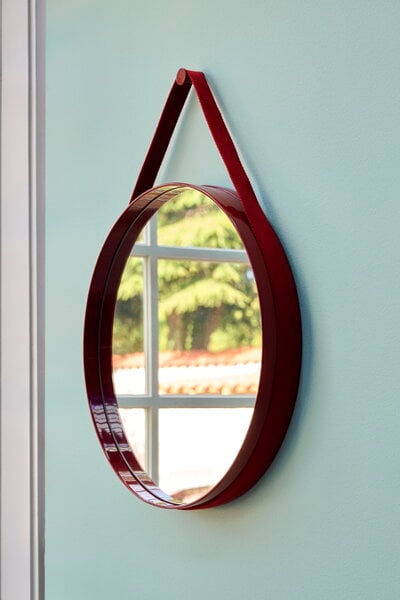 Wall mirrors, Strap mirror, No 2, large, red, Red