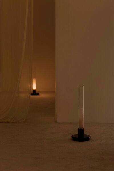 Lampade portatili, Lampada da tavolo portatile Sylvestrina, trasparente - nero, Nero