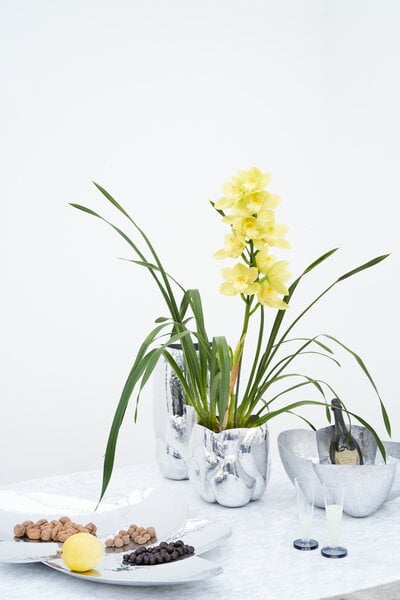 Vases, Cloud vessel, tall, silver, Silver