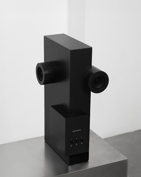 HiFi- und Stereoanlagen, Brutalist Sculpture Lautsprecher, schwarz, Schwarz