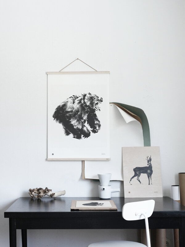 Posters, Bear poster, 50 x 70 cm, White