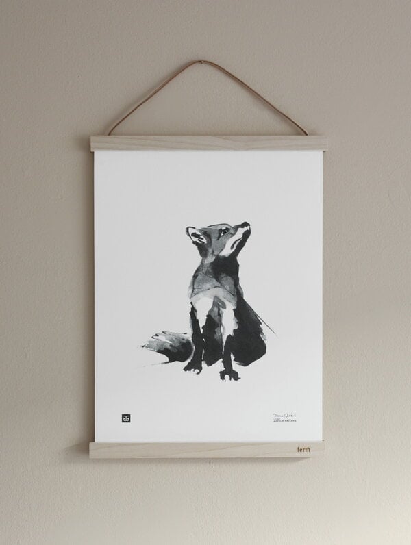 Posters, Fox poster, 30 x 40 cm, White