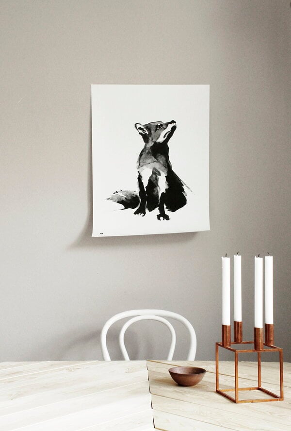 Posters, Fox poster, 50 x 70 cm, White