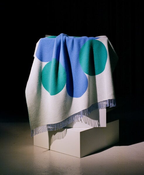 Blankets, Teenagers from Mars blanket, white - blue - leaf, Green