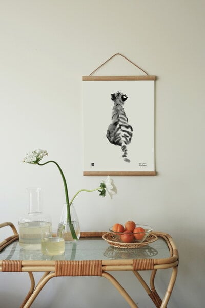 Poster, Poster Tiger cub, 30 x 40 cm, Bianco e nero