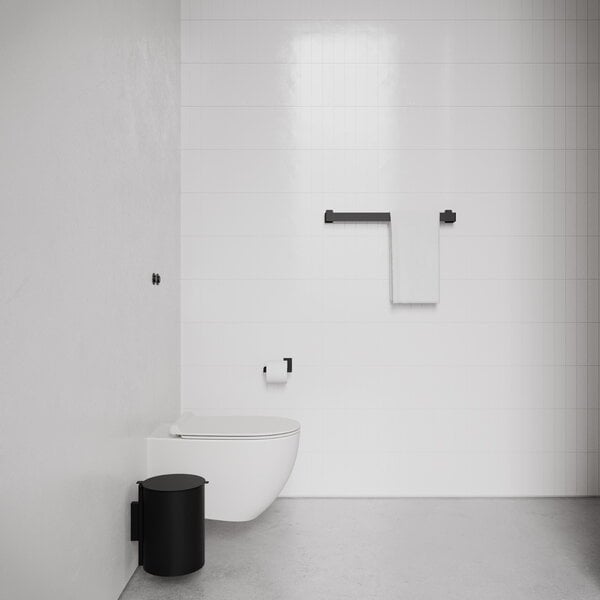 Waste bins, Toilet bin, black, Black