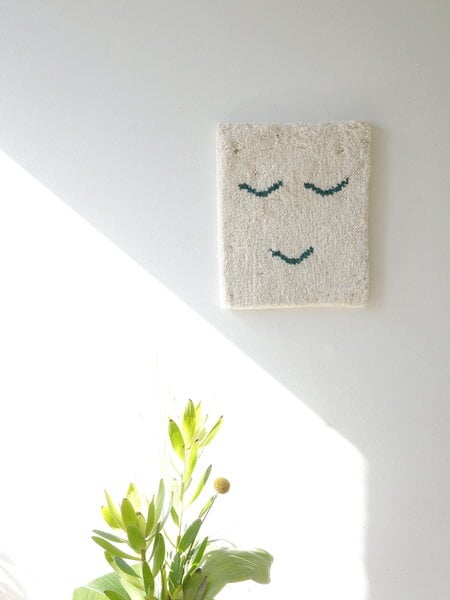 Decorative objects, Uneksija wall art, small, blue, White