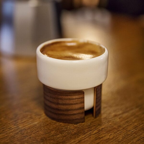 Cups & mugs, Warm espresso cup 0,8 dl, 2 pcs, white - walnut, Natural