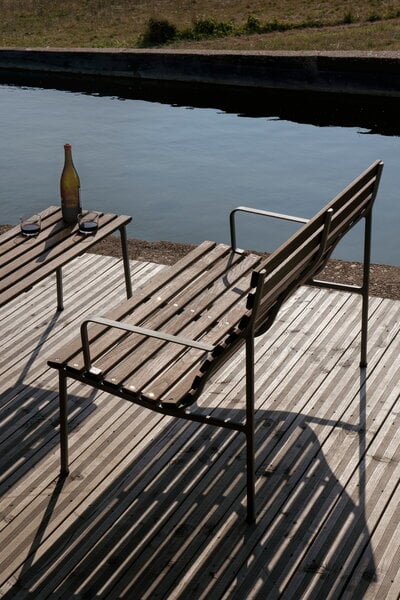 Patio chairs, Traverse bench, heat treated oiled ash, Brown