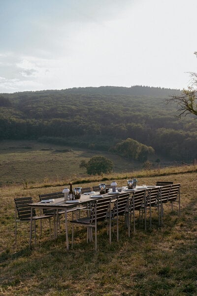 Patio tables, Traverse table, 190 x 83 x 74 cm, heat treated oiled ash, Brown