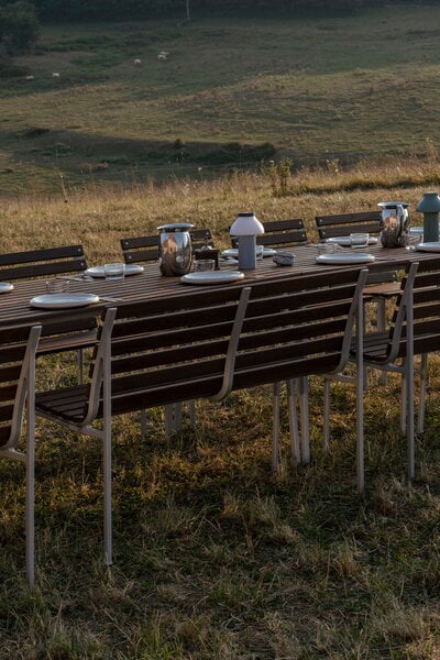 Terrassenstühle, Traverse Dining-bank, wärmebehandelte geölte Esche, Braun