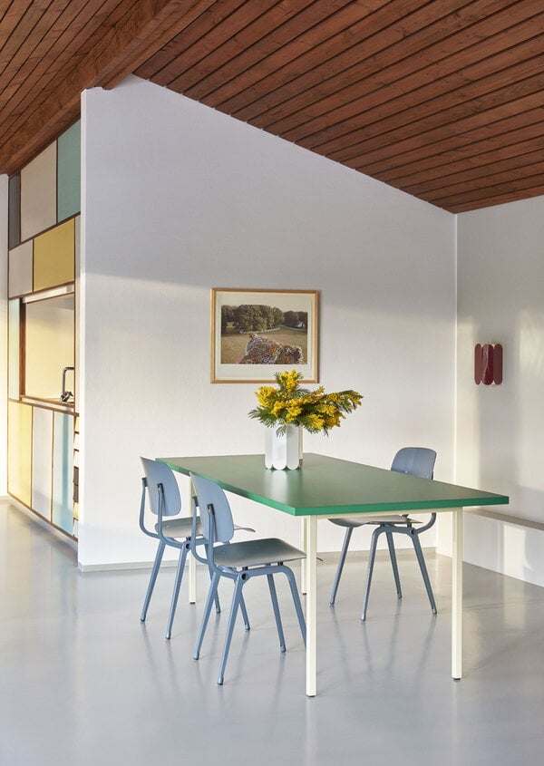 Ruokapöydät, Two-Colour pöytä, 240 x 90 cm, l.valkoinen - mintunvihreä, Valkoinen