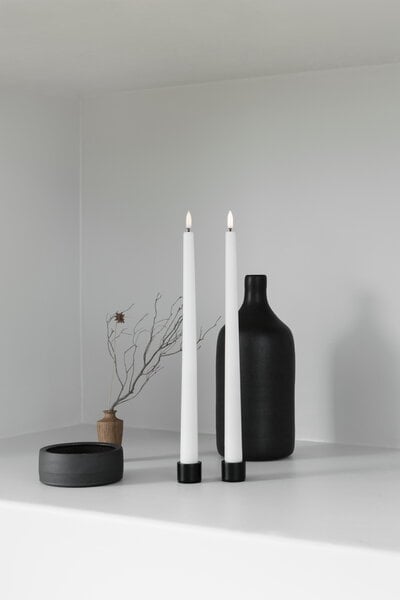 Candles, LED taper candle, 32 cm, 2 pcs, white, White