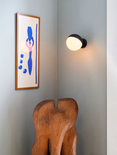 Lampade da parete, Lampada da parete VL Studio 150, collegamento diretto, nera, Bianco