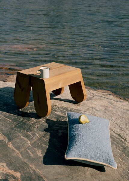 Patio chairs, 015 Peace outdoor foot stool, pine, Natural