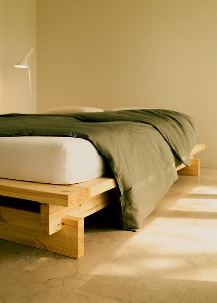 Bed frames, 017 Aamu bed frame, 180 cm, pine, Natural