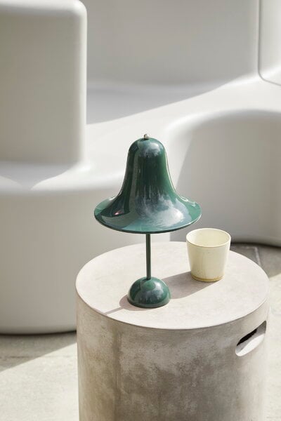 Lampade per esterni, Lampada da tavolo ricaricabile Pantop Portable 18 cm, verde scur, Verde