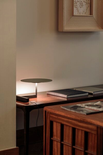 Table lamps, Flat 5965 table lamp, grey, Gray