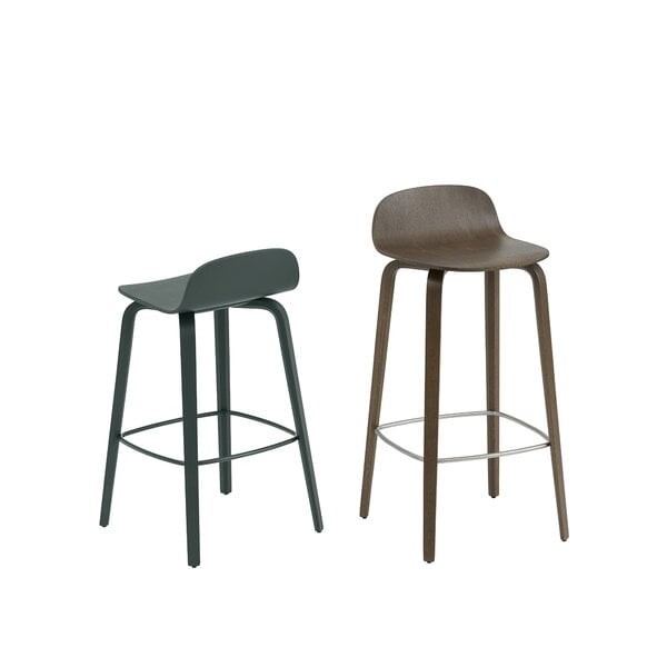 Bar stools & chairs, Visu bar stool, 75 cm, stained dark brown, Brown