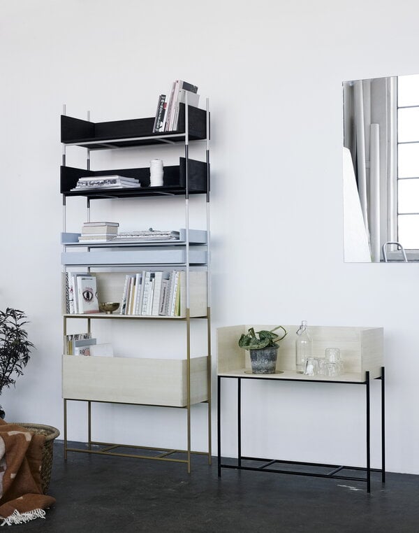 Shelving units, Vivlio frame, grey, Gray