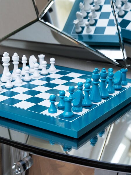 Spiele, The Gambit - Lacquered Chess, Blau