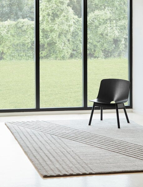 Wool rugs, Kyoto rug, 200 x 300 cm, grey, Gray