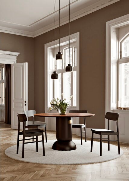 Dining tables, Ludo dining table, 130 cm, black - matt lacquered walnut, Black