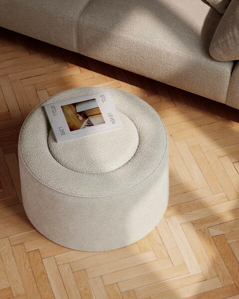 Poufs & ottomans, Praline pouf, 78 cm, Alpine 01 Natural, Gray