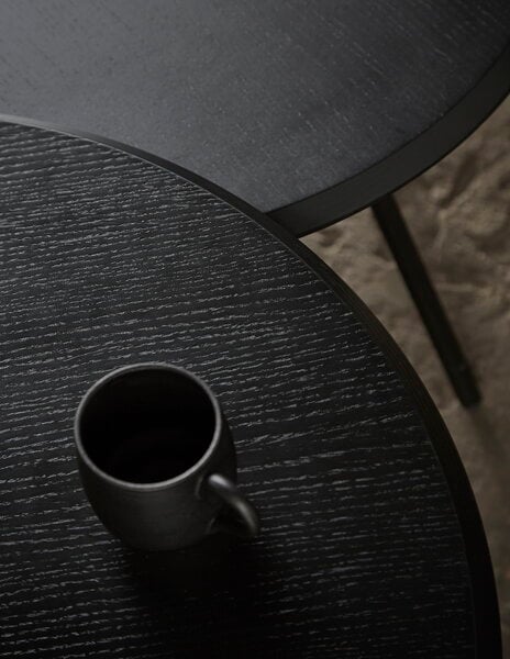 Side & end tables, Soround coffee table,  60 cm, h. 44,5 cm, black painted ash, Black