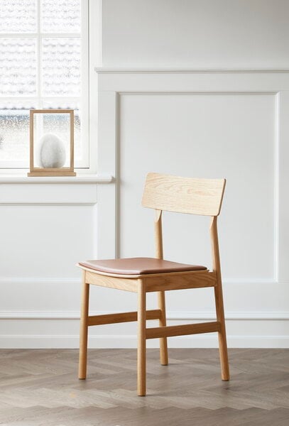 Dining chairs, Pause dining chair 2.0, oiled oak - cognac leather, Brown