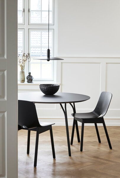 Dining tables, Tree dining table, round 120 cm, black, Black