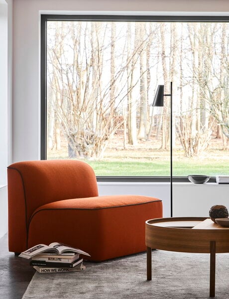 Sohvapöydät, Arc sohvapöytä 66 cm, mattalakattu pähkinä, Ruskea