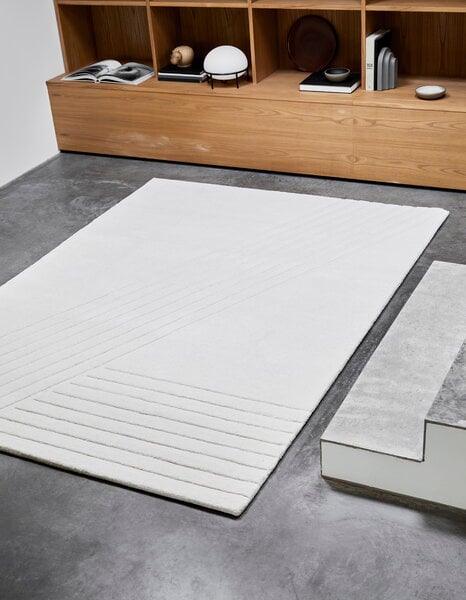 Tappeti in lana, Tappeto Kyoto, 170 x 240 cm, bianco naturale, Bianco