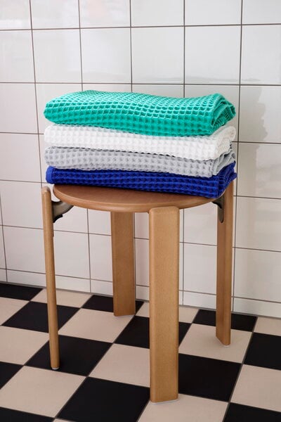 Bath towels, Waffle bath towel, vibrant blue, Blue