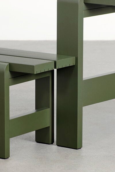 Outdoor benches, Weekday bench, 190 x 32 cm, olive, Green