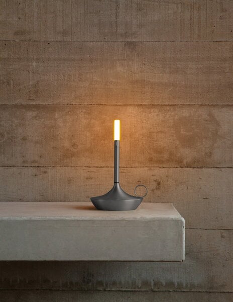 Portable lamps, Wick S portable table lamp, graphite, Gray