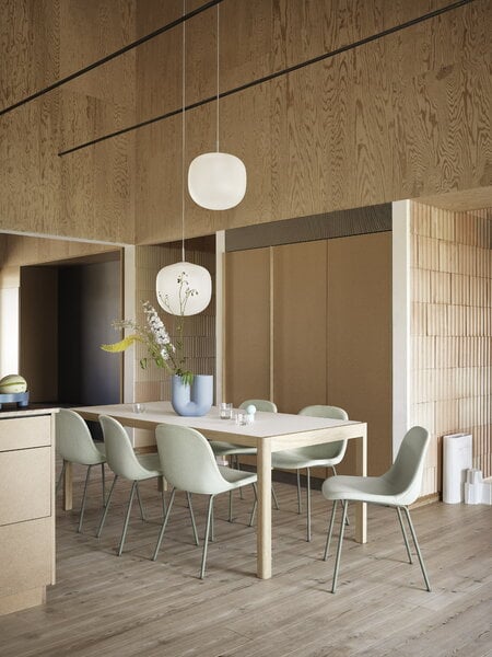 Ruokapöydät, Workshop pöytä, 200 x 92 cm, tammi - harmaa linoleumi, Harmaa