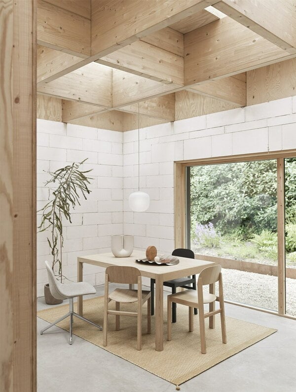 Ruokapöydät, Workshop pöytä, 140 x 92 cm, tammi - tammiviilu, Luonnonvärinen