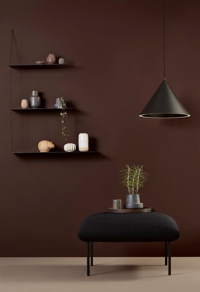 Wall shelves, Stedge shelf 80 cm, smoked oak, Brown