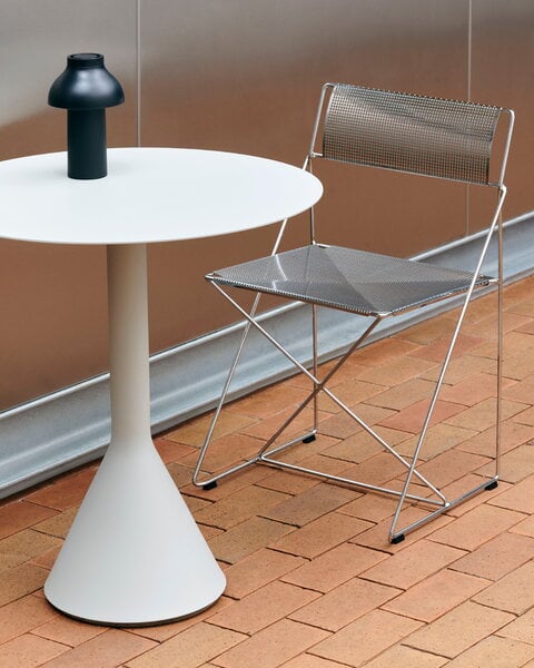 Patio tables, Palissade Cone table, 70 cm, cream white, White