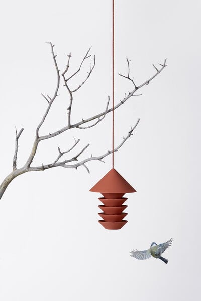 Lintulaudat ja linnunpöntöt, Bird Silo lintulauta, terrakotta, Ruskea