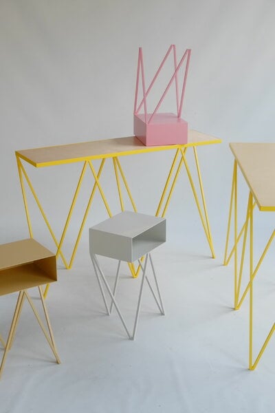 Yöpöydät, Robot Mini sivupöytä, pinkki, Vaaleanpunainen