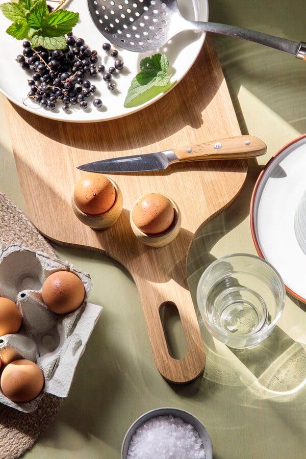 Serveware, Menageri egg cup, 2 pcs, oak, Natural